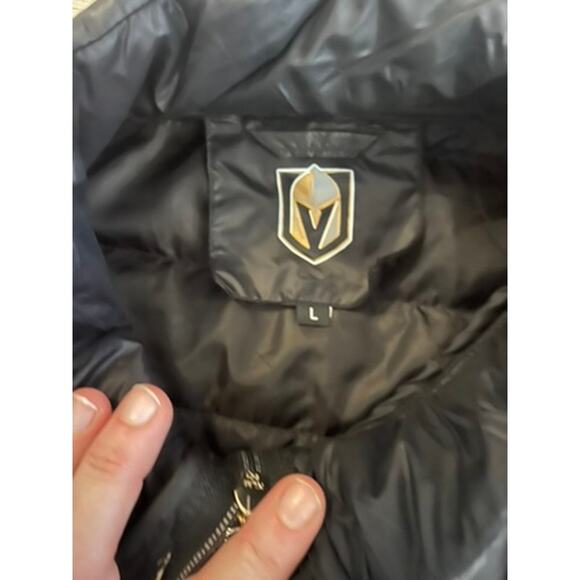 Vegas Golden Knights womens black puffy jacket sz large - Picture 1 of 9